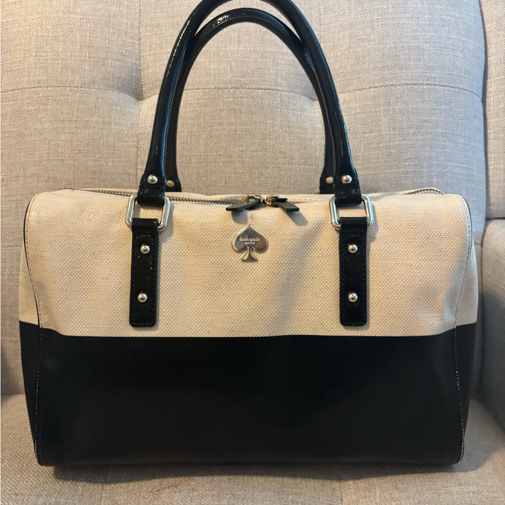 Kate Spade Black and Cream Satchel
